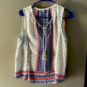 Stitch Fix Collective Concepts Top Medium Multicolored Floral Sleeveless Boho.